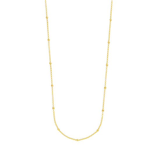 ReMARKable Designs Station Necklace (No Stones) in 14 Karat Yellow Gold