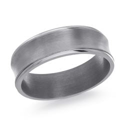 Carved Band (No Stones) in Tantalum Grey 7MM