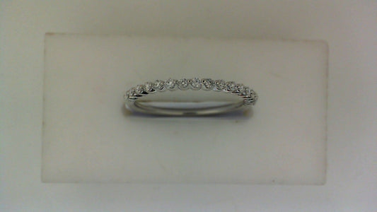 Lab-Grown Diamond Ladies Wedding Band in 14 Karat White with 0.15ctw Round Lab Grown Diamonds