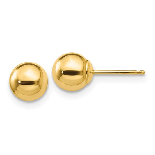 Stud Earrings (No Stones) in 14 Karat Yellow