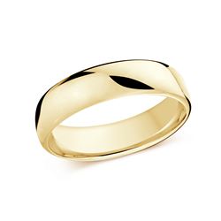 Carved Band (No Stones) in 14 Karat Yellow Gold 6.5MM