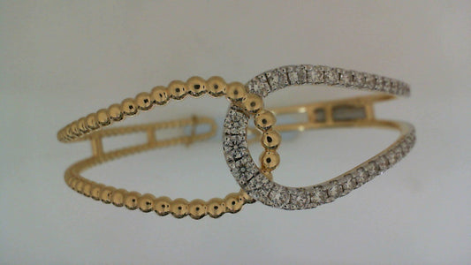 Natural Diamond Bracelet in 14 Karat Yellow with 2.00ctw Round Diamond