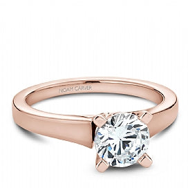 Solitaire Solitaire Semi-Mount Engagement Ring in 14 Karat Rose Gold