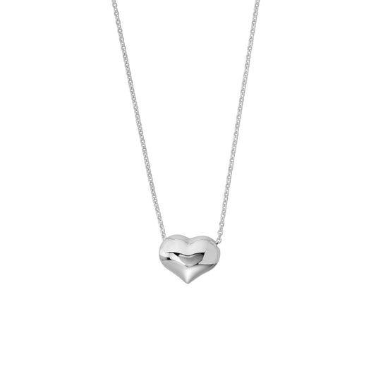 ReMARKable Designs Heart Necklace (No Stones) in 14 Karat White