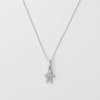 M Estate Collection Natural Diamond Necklace in 18 Karat White with 0.25ctw I/J SI2 Round Diamond