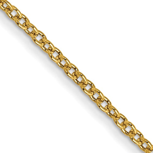 16" Cable Link 1mm Chain in 14 Karat Yellow