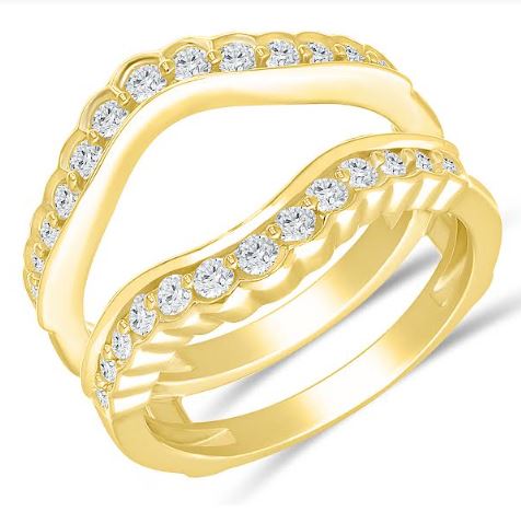 ORIGINAL DESIGNS Natural Diamond Enhancer Ladies Wedding Band in 14 Karat Yellow Gold with 0.60ctw Round Diamonds