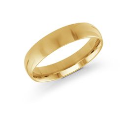 Carved Band (No Stones) in 14 Karat Yellow Gold 5MM