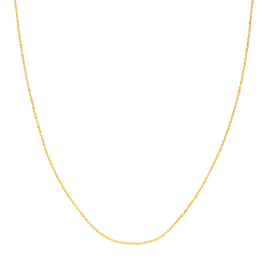 16" Singapore 1.15mm Chain in 14 Karat Yellow