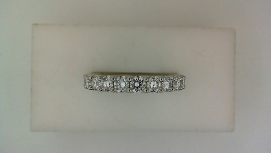 Lab-Grown Diamond Ladies Wedding Band in 14 Karat White with 0.99ctw Round Lab Grown Diamonds