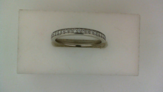 Lab-Grown Diamond Ladies Wedding Band in 14 Karat White with 0.15ctw Round Lab Grown Diamonds