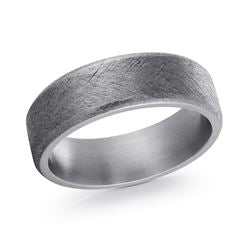 Carved Band (No Stones) in Tantalum Grey 7MM