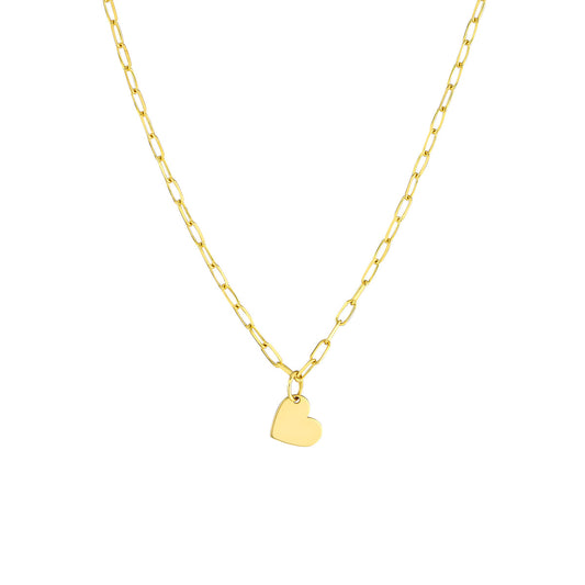 ReMARKable Designs Heart Necklace (No Stones) in 14 Karat Yellow Gold