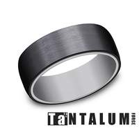 Carved Band (No Stones) in Tantalum - Titanium Black - Grey 8MM