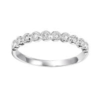 Stackable Natural Diamond Fashion Ring in 10 Karat White with 0.10ctw Round Diamonds