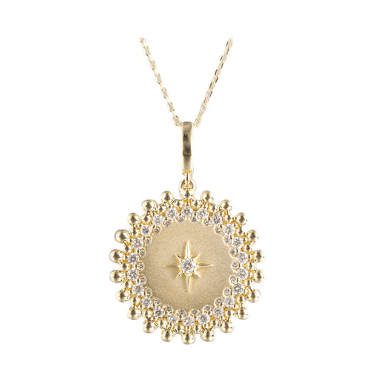 Natural Diamond Necklace in 14 Karat Yellow with 0.48ctw Round Diamonds