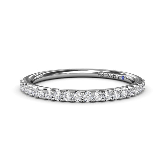 Natural Diamond Ladies Wedding Band in 14 Karat White with 0.23ctw Round Diamonds