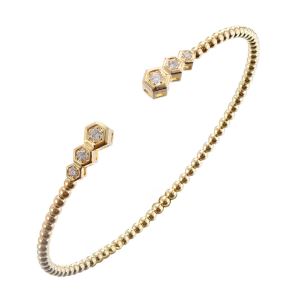 Natural Diamond Bracelet in 14 Karat Yellow with 0.24ctw Round Diamonds