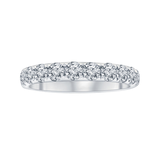 ReMARKable Designs Stackable Ladies Wedding Band in 14 Karat White Gold with 0.70ctw of Round Lab-Grown Diamond, Clarity: SI1-SI2, Color: H/I