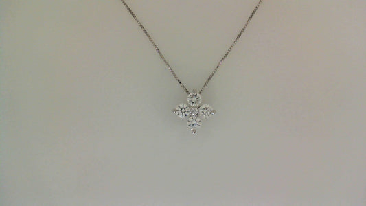 REVELATION-Craft Lab Grown Diamonds Necklace in 14 Karat White with 0.50ctw of Round Lab-Grown Diamond