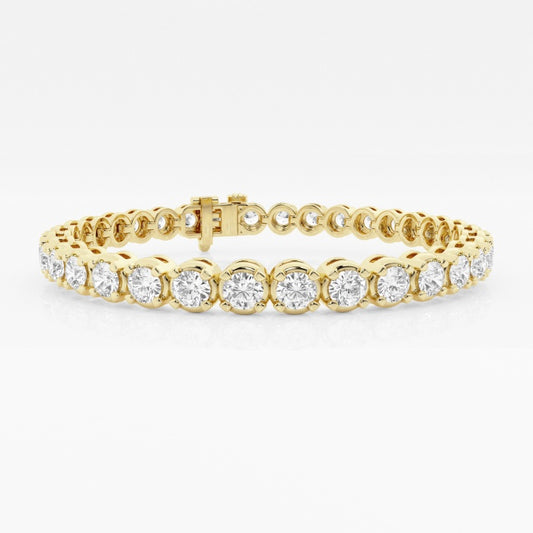 Marks 89 Natural Diamond Bracelet in 14 Karat Yellow Gold with 8.05ctw I/J I1 Round Diamonds