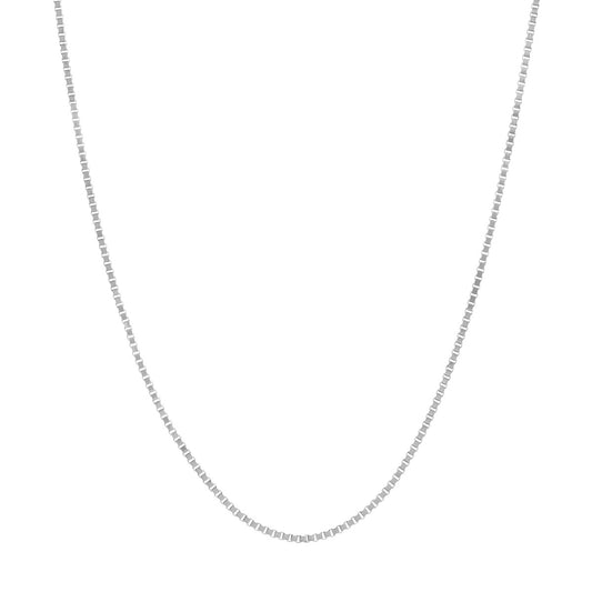 20" Box Chain in Sterling Silver White