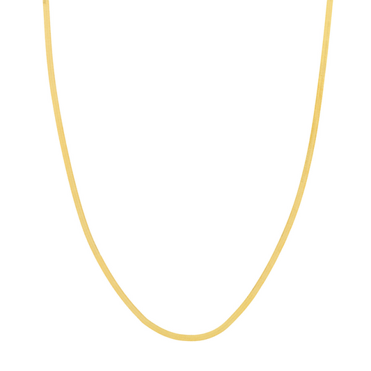 16" Herringbone 3mm Chain in 14 Karat Yellow