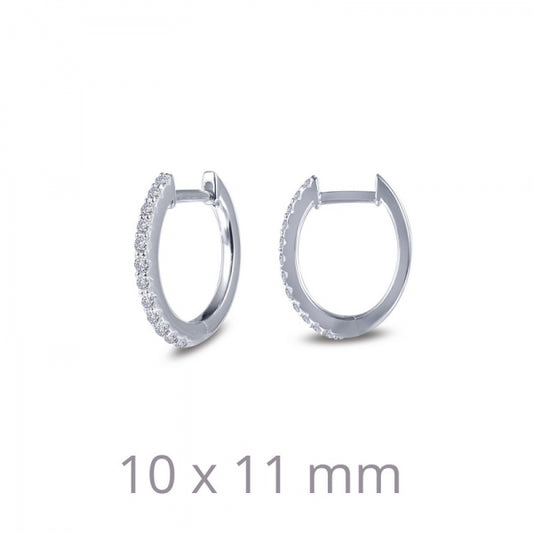 Simulated Diamond Earrings in Platinum Bonded Sterling Silver 0.24ctw