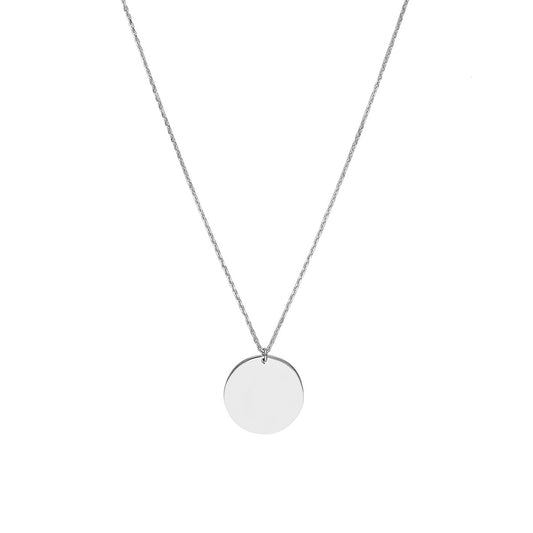 ReMARKable Designs Circle Necklace (No Stones) in 14 Karat White