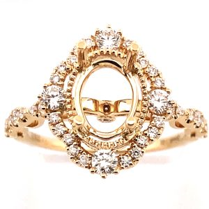 Natural Diamond Semi-Mount Engagement Ring