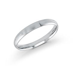 Carved Band (No Stones) in 14 Karat White Gold 3MM