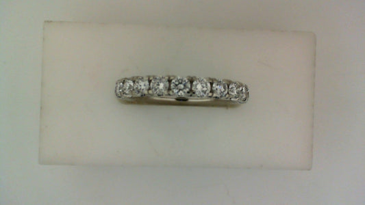 Lab-Grown Diamond Ladies Wedding Band in 14 Karat White with 0.75ctw Round Lab Grown Diamonds