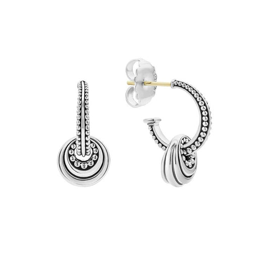 Small Hoop Earrings (No Stones) in Sterling Silver - 14 Karat White - Yellow