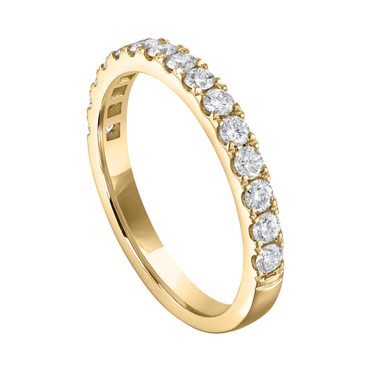 Natural Diamond Ladies Wedding Band in 14 Karat Yellow with 0.50ctw Round Diamonds