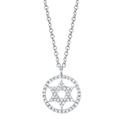 Shy Creations Natural Diamond Necklace in 14 Karat White with 0.12ctw Round Diamonds