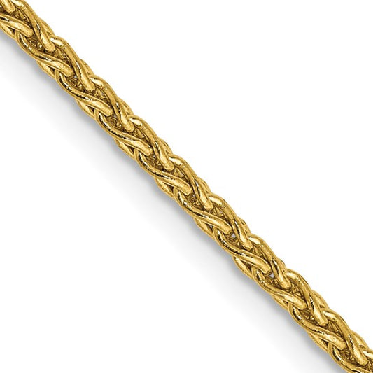 20" Parisian Wheat 1.75mm Chain in 14 Karat Yellow