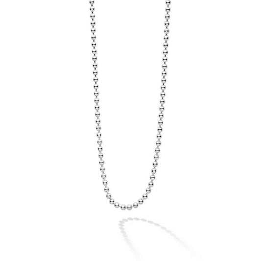 LAGOS Ball Chain Necklace in Sterling Silver White 22"