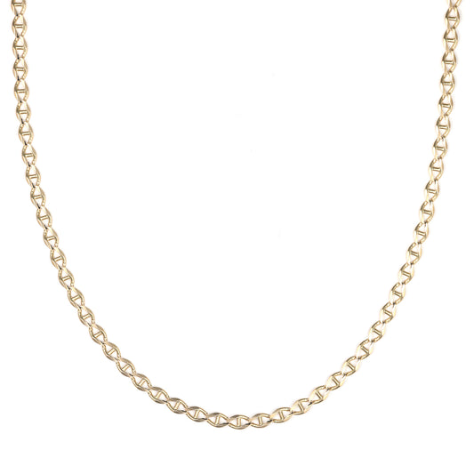 M Estate Collection Chain Necklace (No Stones) in 14 Karat Yellow