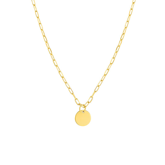 ReMARKable Designs Circle Necklace (No Stones) in 14 Karat Yellow Gold