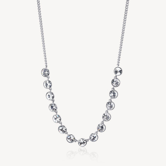 Chain Simulated Diamond Necklace in Stainless Steel