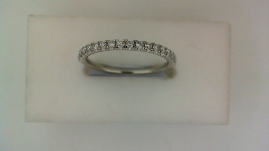 Lab-Grown Diamond Ladies Wedding Band in 14 Karat White with 0.25ctw Round Lab Grown Diamonds