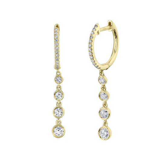 Shy Creations Drop Natural Diamond Earrings in 14 Karat Yellow Gold with 0.45ctw Round Diamonds