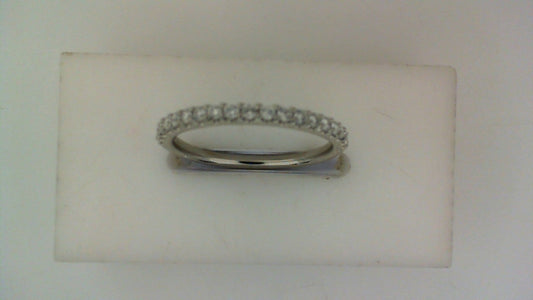 Lab-Grown Diamond Ladies Wedding Band in 14 Karat White with 0.24ctw Round Lab Grown Diamonds