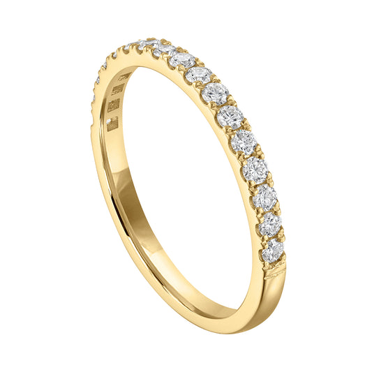 Natural Diamond Ladies Wedding Band in 14 Karat Yellow with 0.33ctw Round Diamonds