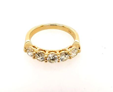 Natural Diamond Ladies Wedding Band in 14 Karat Yellow with 1.24ctw K/L SI1-SI2 Round Diamonds