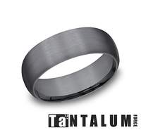 Carved Band (No Stones) in Tantalum Grey 8MM