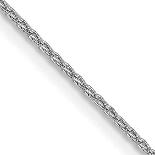 16" Parisian Wheat 1mm Chain in 14 Karat White