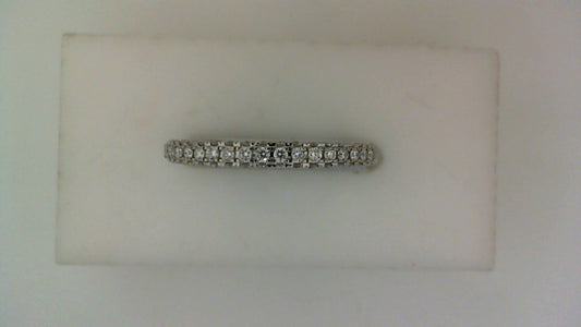 Lab-Grown Diamond Ladies Wedding Band in 14 Karat White with 0.50ctw Round Lab Grown Diamonds