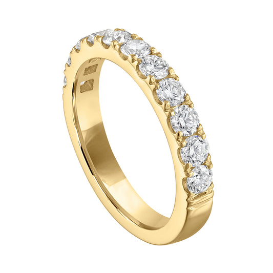 Natural Diamond Ladies Wedding Band in 14 Karat Yellow with 1.00ctw Round Diamonds