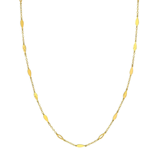 ReMARKable Designs Station Necklace (No Stones) in 14 Karat Yellow